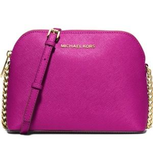 Michael Kors pink Cindy dome crossbody purse